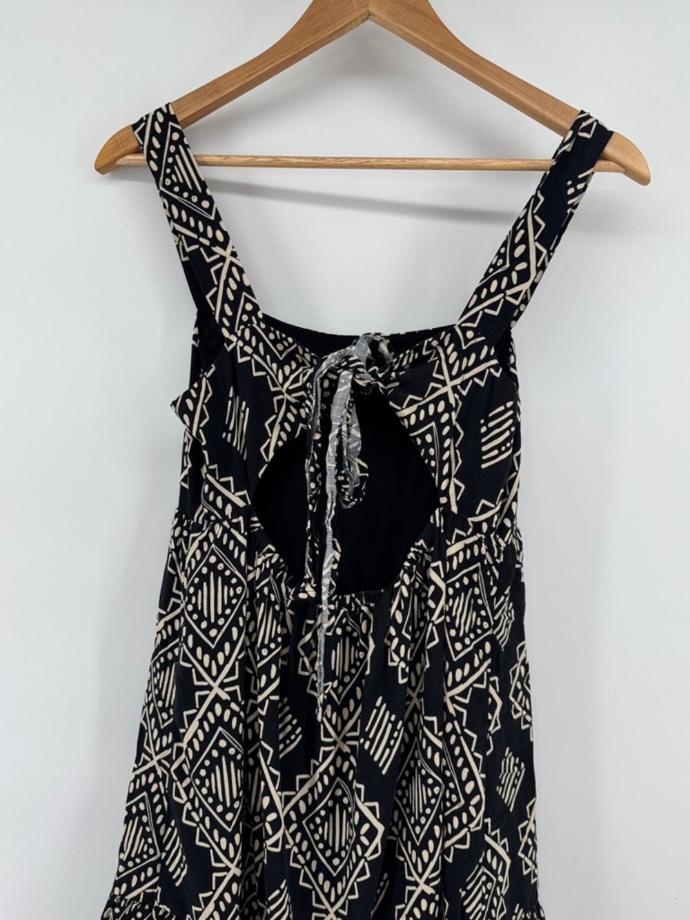 Rewind Black and Cream Geometric Tribal  Sundress Women's Size Medium Festival - Picture 2 of 10